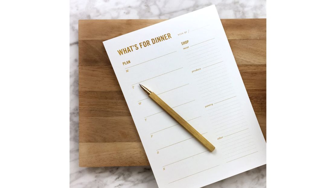 Tumbleweeds 'What's for Dinner' Weekly Magnetic Meal Planning Pad