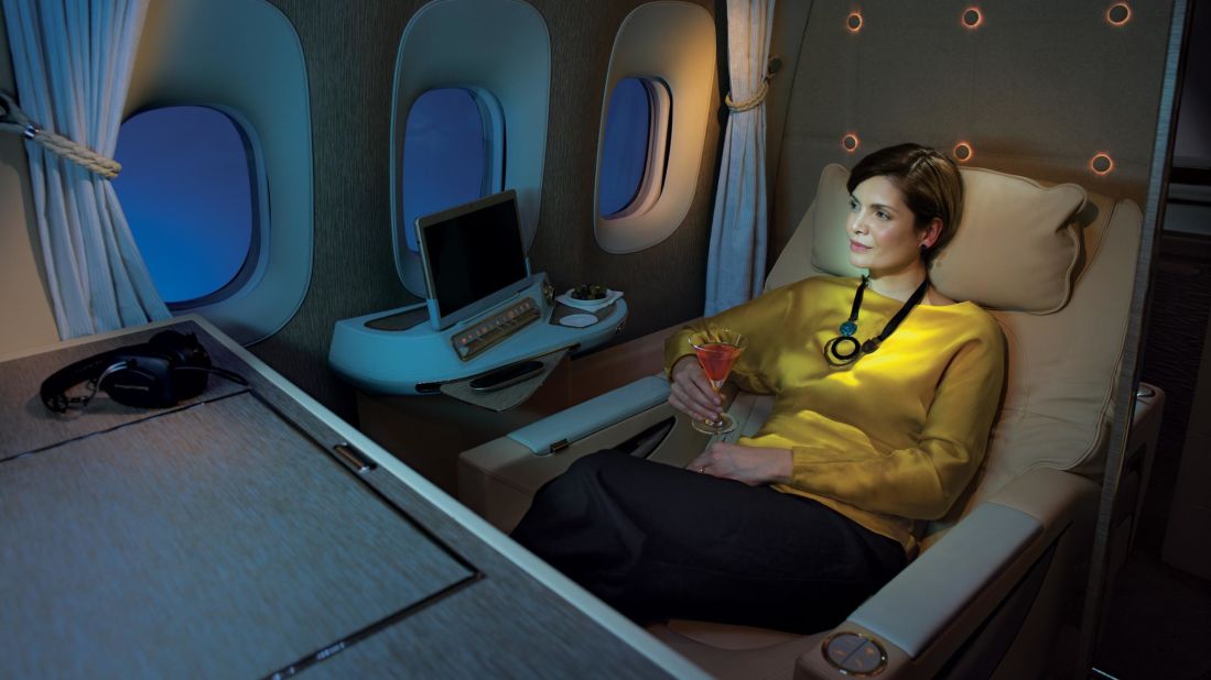 <strong>Emirates first class:</strong> The Dubai carrier offers fully enclosed first class suites on its Boeing 777s. 