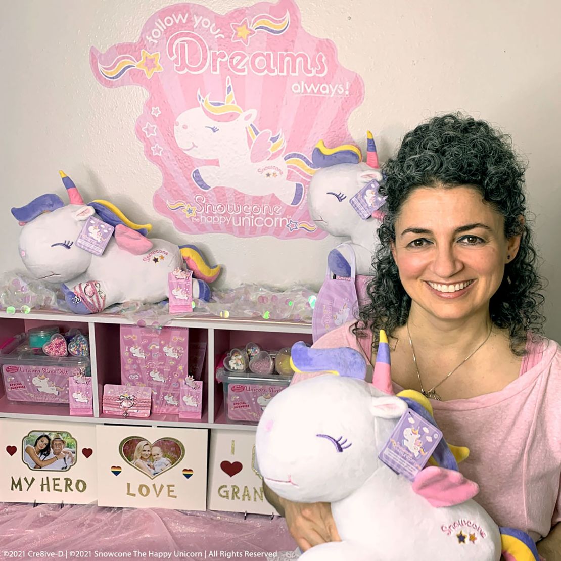Dena Fargo, a small business owner in California, can't make Snowcone The Happy Unicorn for the holidays.
