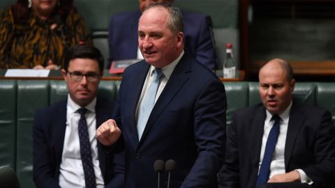 Deputy Prime Minister Barnaby Joyce during Question Time in the House of Representatives at Parliament House on June 23 in Canberra, Australia.