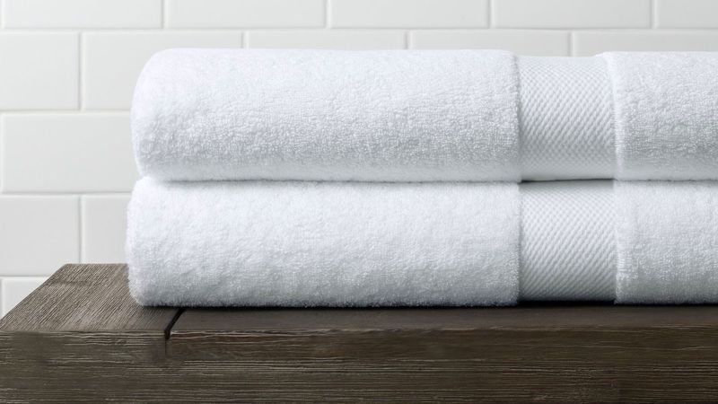 TEXTILE ARENA 4 PACK BATH SHEETS 100% COTTON STRIPE BATHROOM SHOWER SHEET NEW WHITE