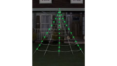 10 ft. Light Up Green Spider Web