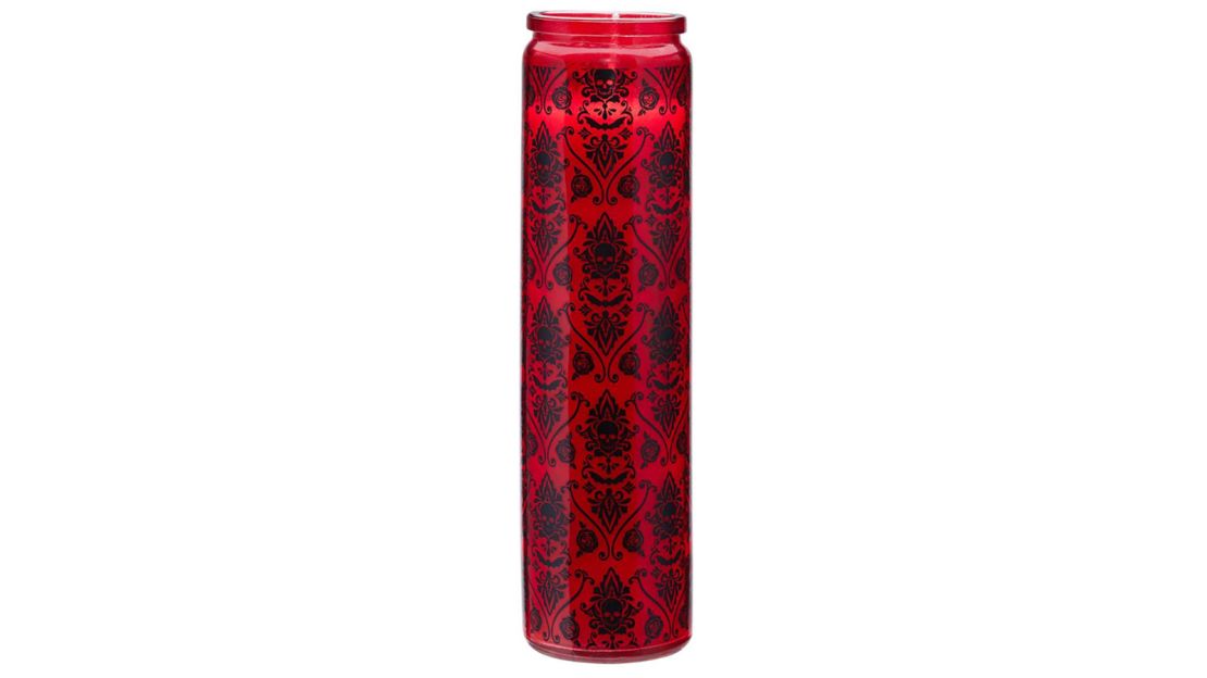 Damask Gothic Noir Pillar Candle