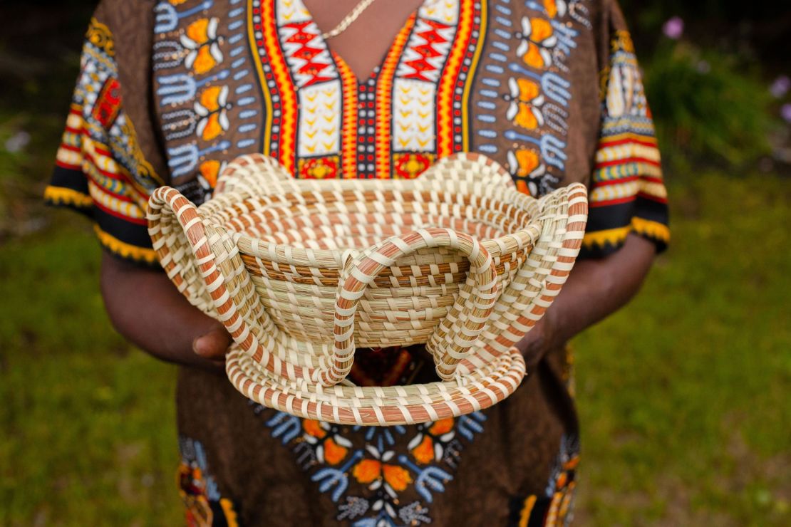 The baskets come in all shapes and sizes with unique patterns. 