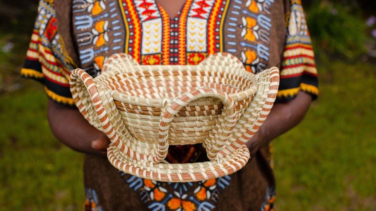 The baskets come in all shapes and sizes with unique patterns. 