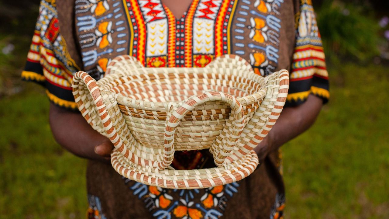 The baskets come in all shapes and sizes with unique patterns.