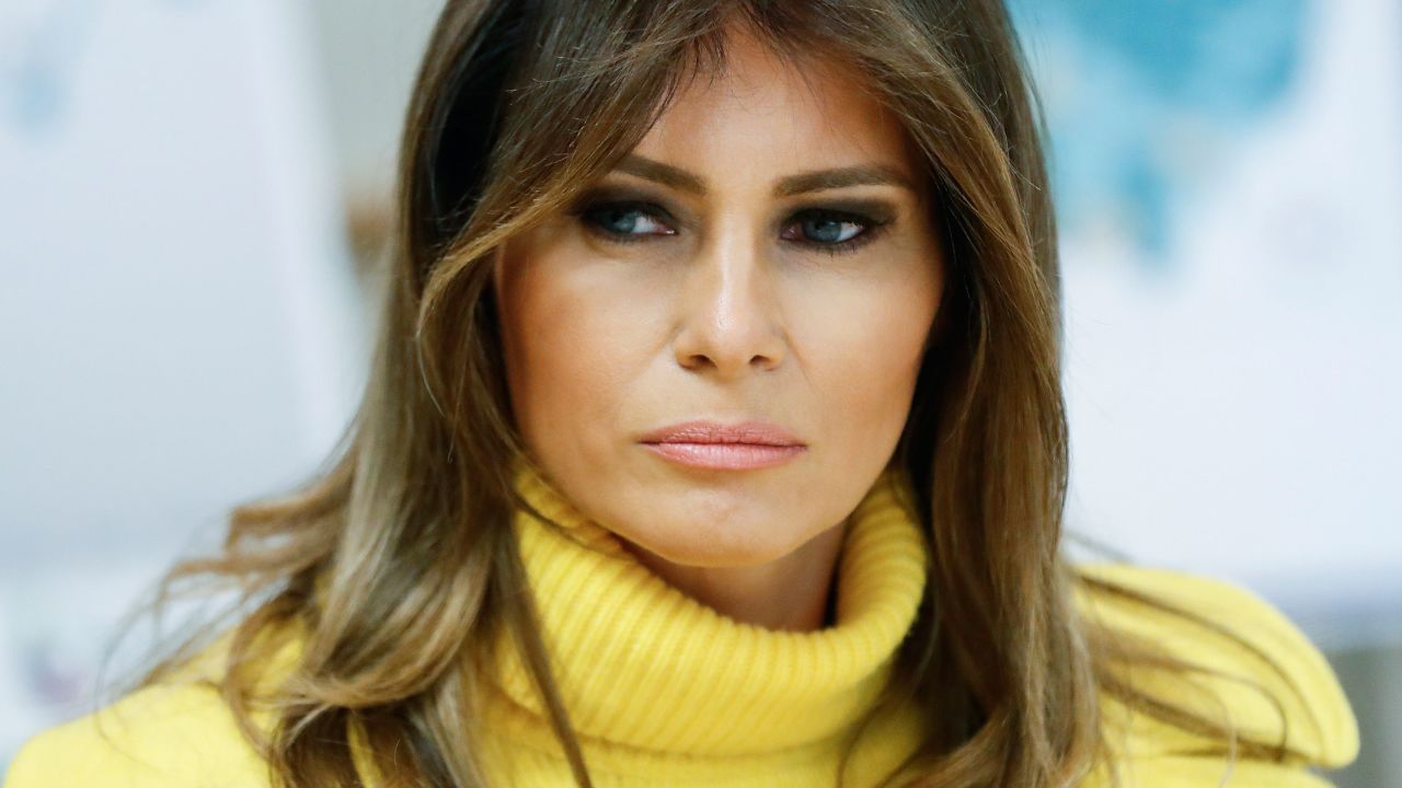 In this Feb. 5, 2018 photo, first lady Melania Trump listens as she meets with personnel at Cincinnati Children's Hospital Medical Center, in Cincinnati. Melania Trump has cut ties with an adviser whose firm was paid $26 million to help plan the president's inauguration. Mrs. Trump's spokeswoman, Stephanie Grisham, confirms Tuesday that the first lady's office has "severed the gratuitous services contract" it had with Stephanie Winston Wolkoff.  (AP Photo/John Minchillo)