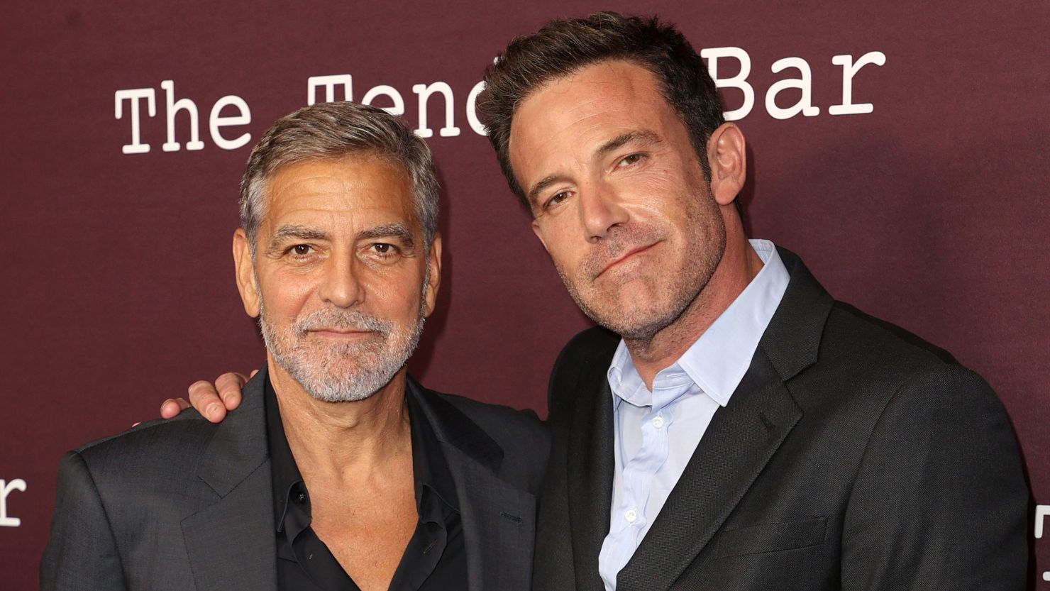 George Clooney and Ben Affleck at the premiere of their film "The Tender Bar."