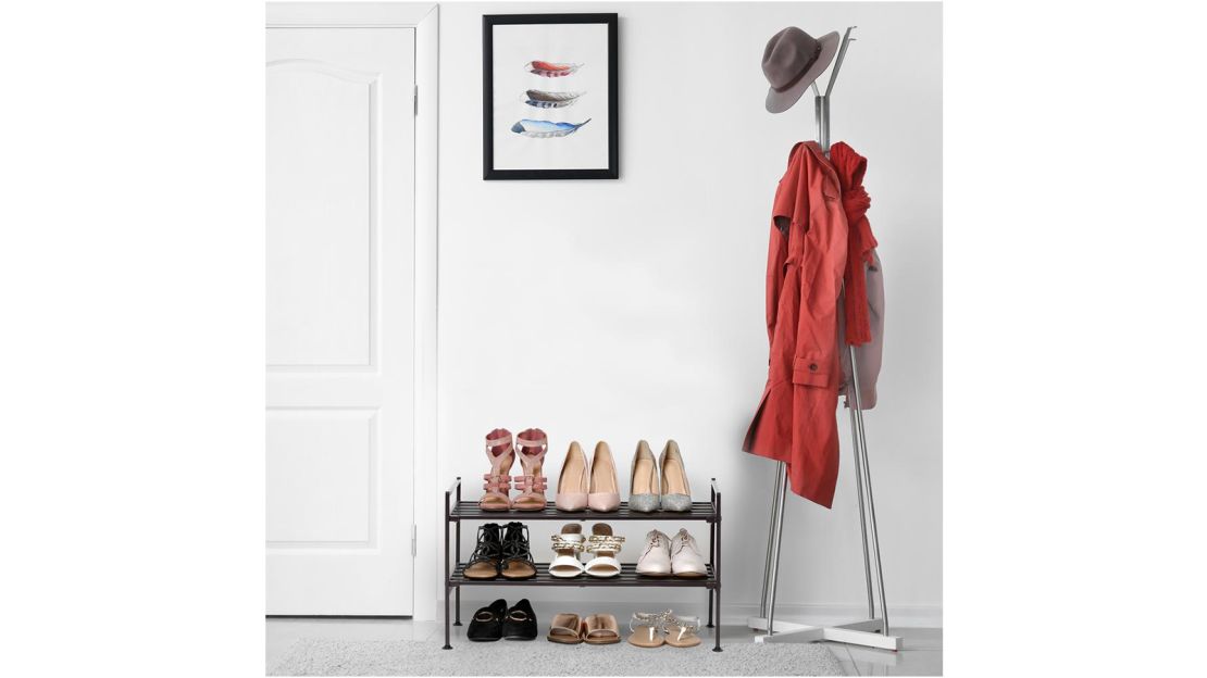 Seville Classics 6-Pair Iron Shoe Rack