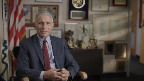 Dr. Anthony Fauci in the documentary 'Fauci,' interviewed in his office at the National Institute of Allergy and Infectious Diseases.