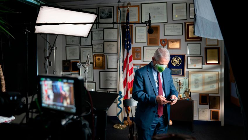 Dr. Anthony Fauci during an interview at the NIH in Bethesda, MD.  (National Geographic for Disney+/Visko Hatfield)