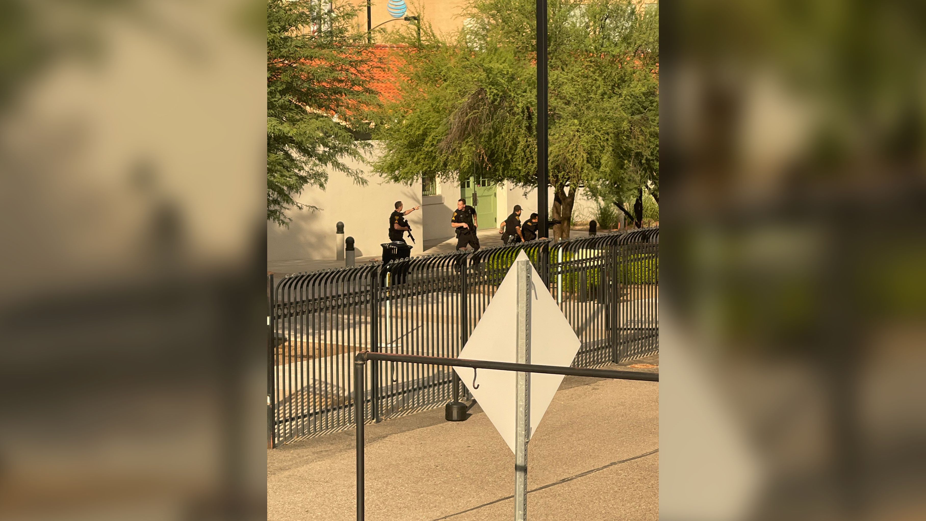 Evan Courtney shot this image of police responding to scene in Tucson, Arizona.