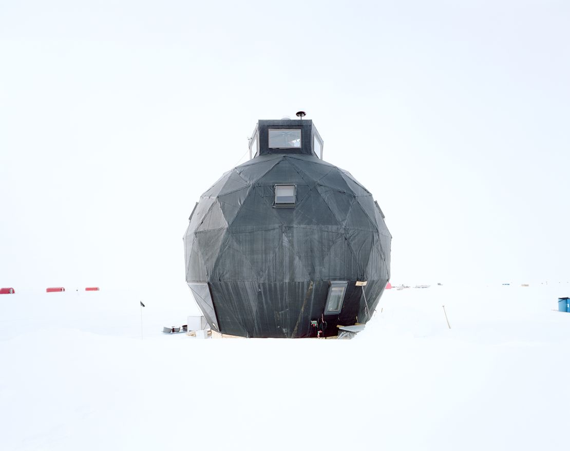 The EastGRIP research facility in Greenland, where scientists drill into the ice sheet to understand previous climactic conditions and the behavior of ice streams.