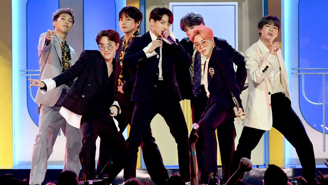 BTS performs onstage during the 2019 Billboard Music Awards at the MGM Grand Garden Arena in Las Vegas on May 1, 2019.