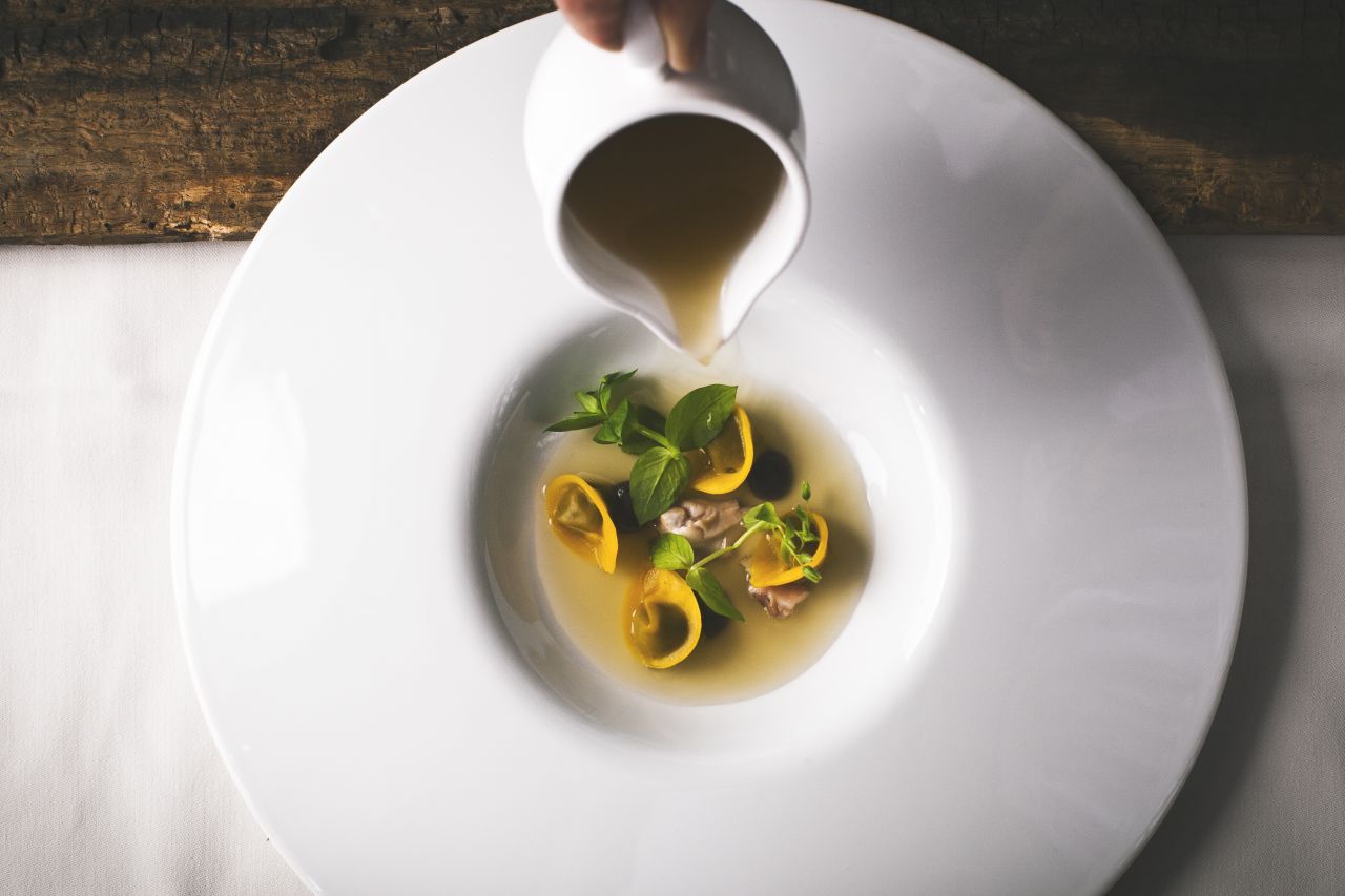 <a href="https://www.hisafranko.com/en/" target="_blank" target="_blank"><strong>Hiša Franko</strong></a><strong> (Kobarid, Slovenia):</strong> Dreznica goat kid consommé with brain, and wild hops pasta is what you could be dining on at chef Ana Roš's restaurant. 