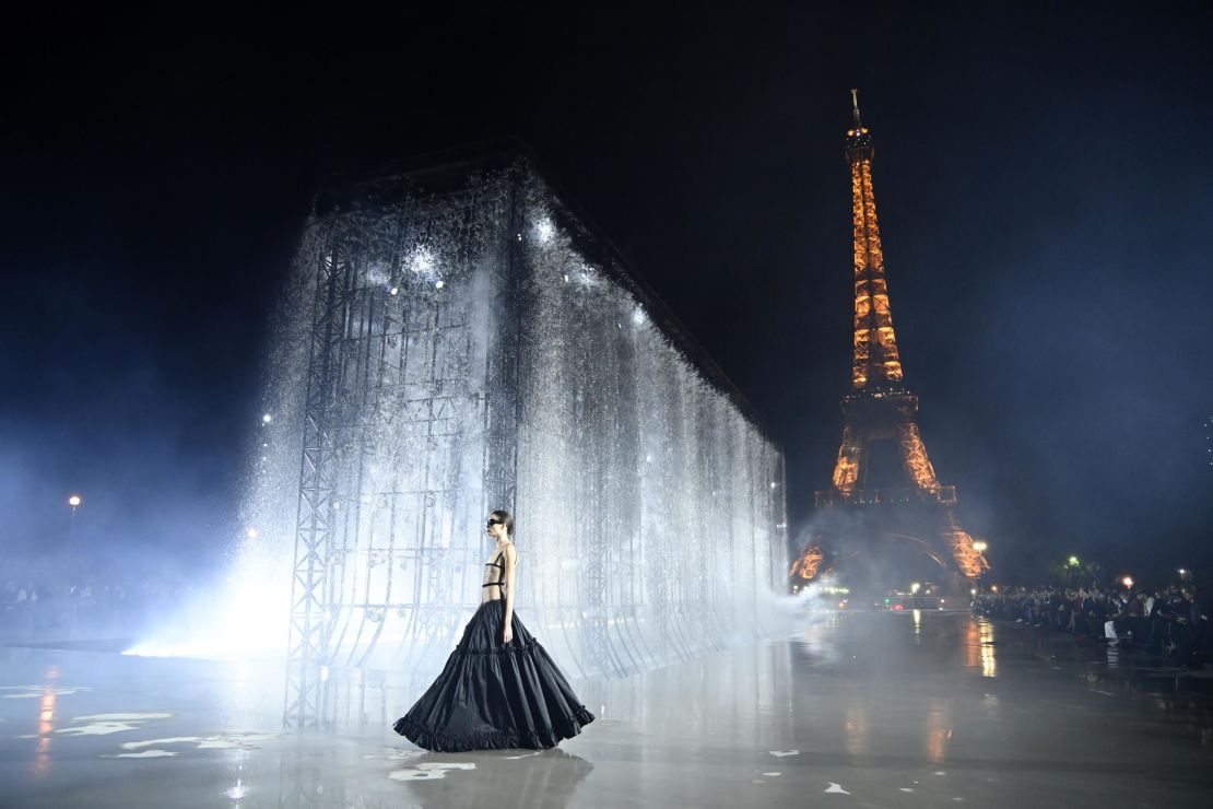 Saint Laurent returned to its usual show location to present SS22.