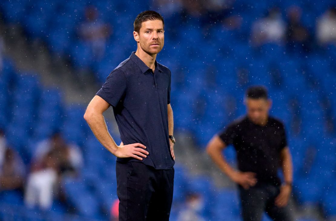 Real Sociedad B manager Xabi Alonso looks on during the La Liga SmartBank match against SD Huesca.