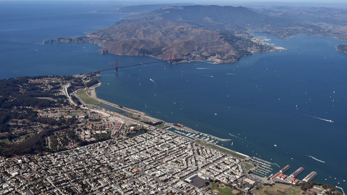 Lucky travelers can glimpse a view of the Golden Gate Bridge when flying from SFO.