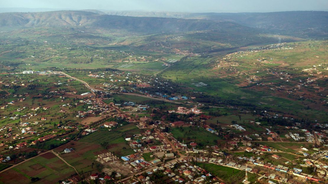 Flying into Kigali offers fantastic views of Rwanda's green countryside.