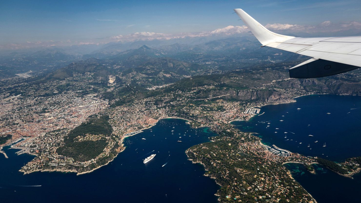 Fly into Nice and you'll get top notch views of the Cote d'Azur.