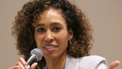 TV personality Sage Steele during a panel discussion at SXSW on March 9, 2018 in Austin, Texas.