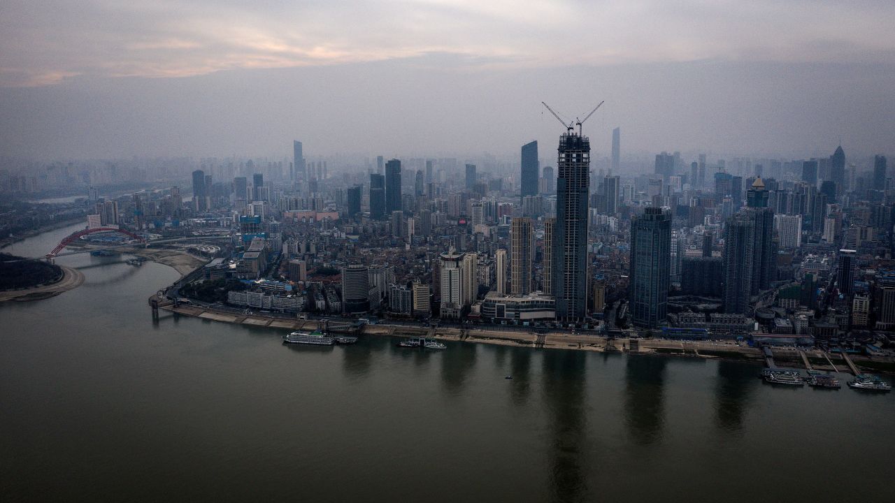 View of the Yangtse river in Wuhan, China on March 4, 2020.