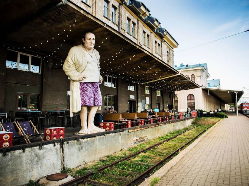 <strong>5. Station District, Vilnius, Lithuania:</strong> Vilnius' artsy Station District has become known for its street art, including this statue of Tony Soprano.