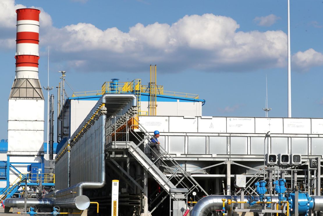 The Slavyanskaya compressor station, located in Russia's Leningrad region, is the starting point of the Nord Stream 2 pipeline. 