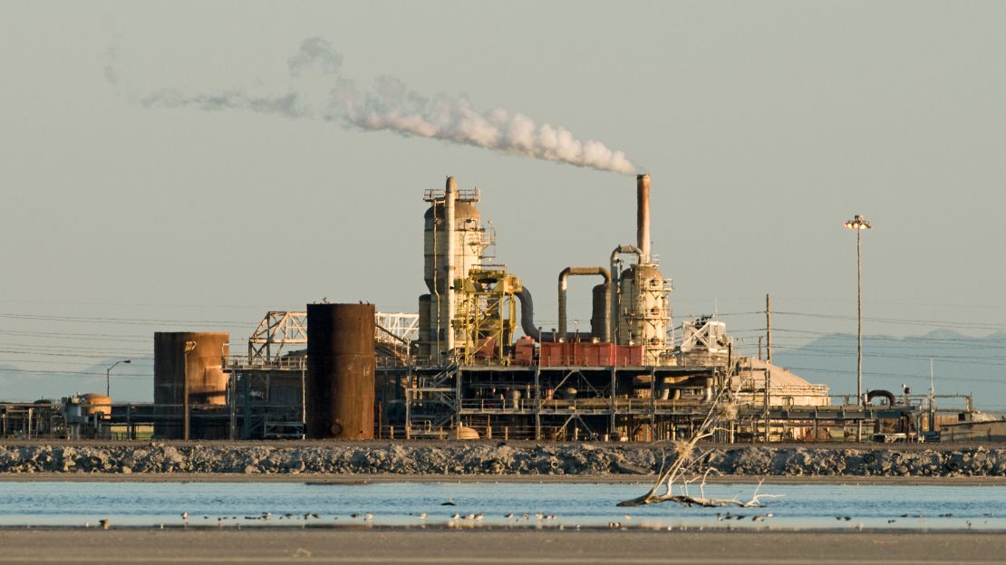 A geothermal power plant in Salton Sea, California. 