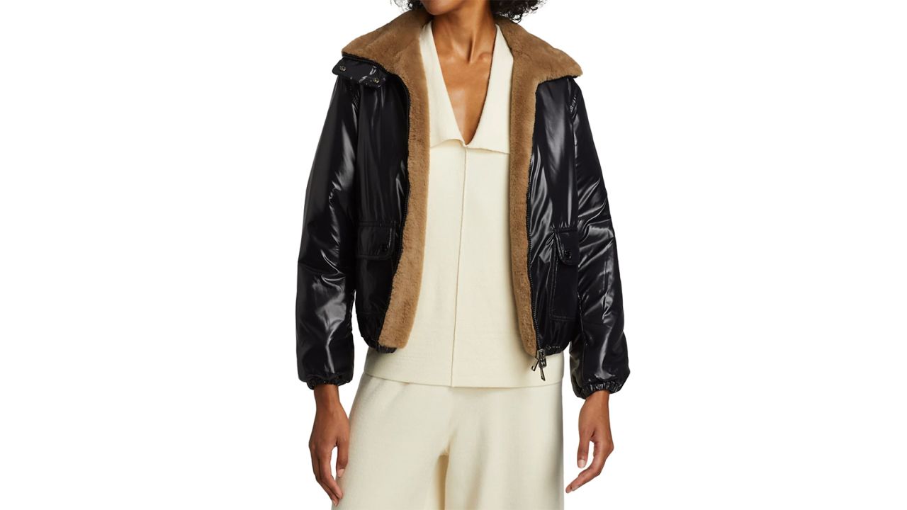 Moncler Adoxe Reversible Fleece & Nylon Jacket