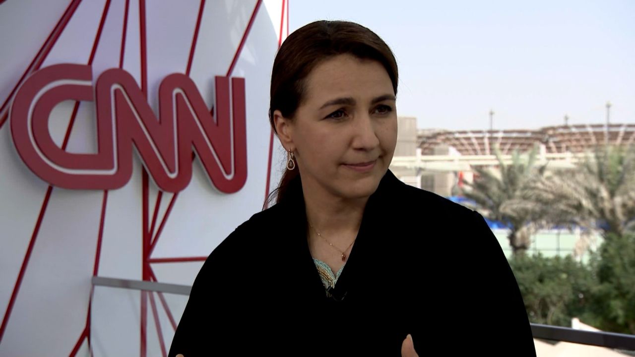 UAE climate change and environment minister Mariam bint Mohammed Saeed Hareb Almheiri is interviewed by CNN.