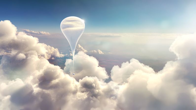 <strong>My beautiful balloon:</strong> Arizona-based stratospheric balloon company World View plans to launch trips to the edge of space. 