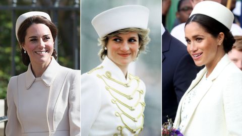 Left to right: Catherine, Duchess of Cambridge; Diana, Princess of Wales; and Meghan, Duchess of Sussex