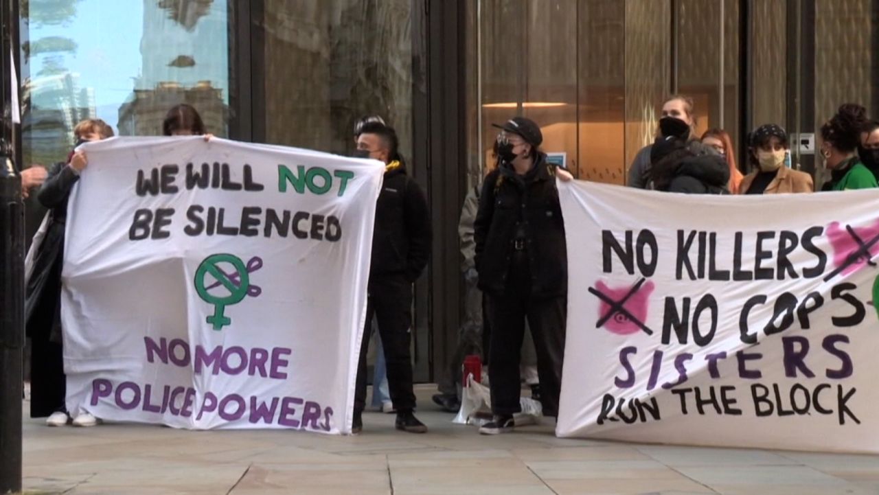 screengrab uk police protest