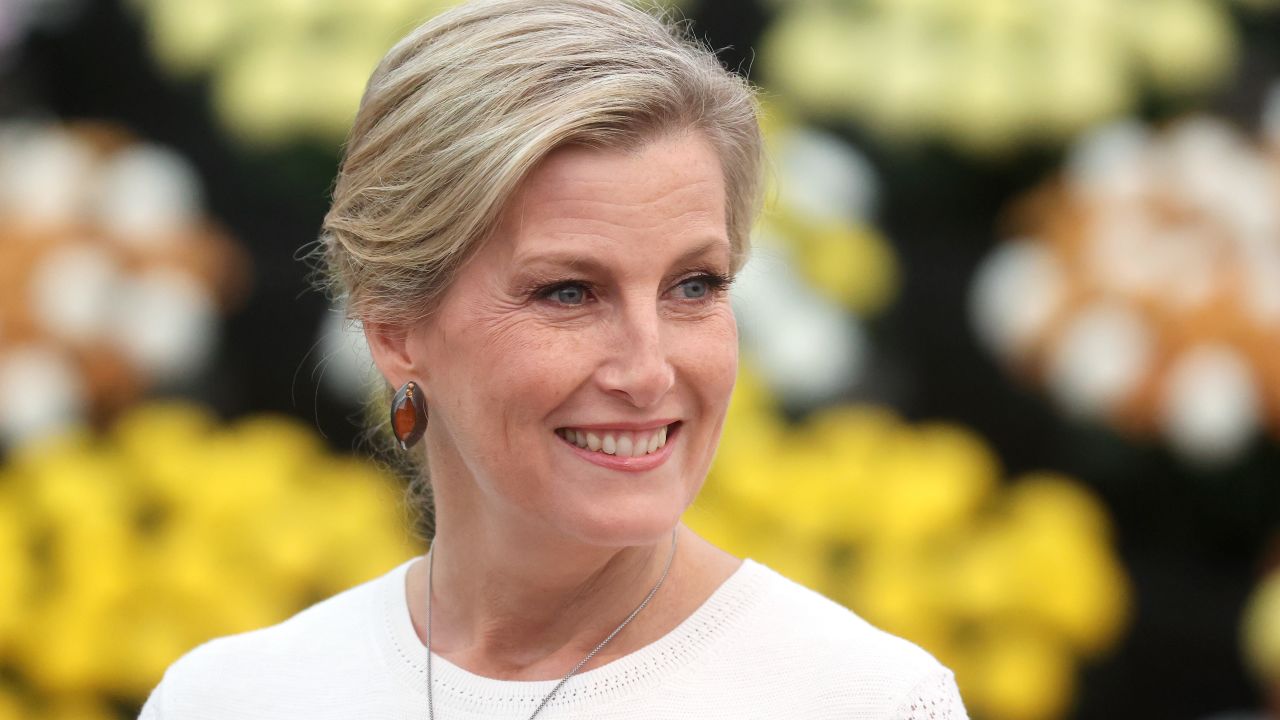 Sophie, Countess of Wessex during a visit to the Autumn RHS Chelsea Flower Show in London on September 20, 2021