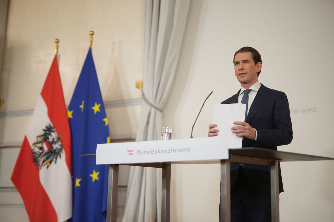 Sebastian Kurz resigns from his post as Austrian chancellor on October 9, 2021, just days after he was implicated in a corruption scandal.