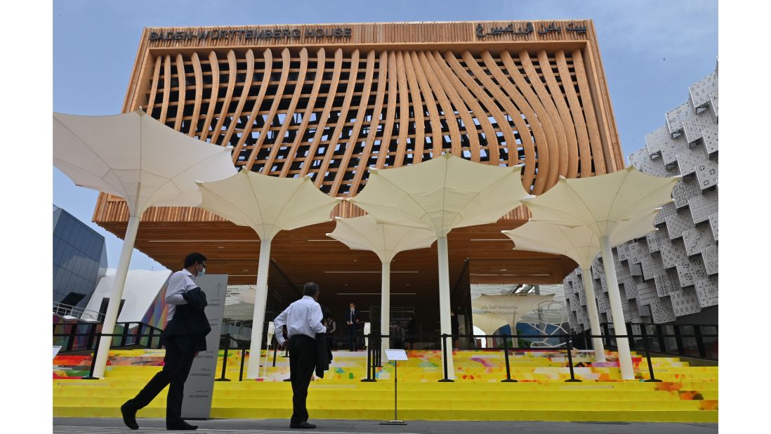 Baden-Württemberg is a state in southwest Germany, and is the only national state to have its own pavilion in Dubai. Built by NÜSSLI Adunic, with a distinctive timber frame, visitors can activate digital flowers in the landscape using their smartphones and explore different topics through augmented reality.