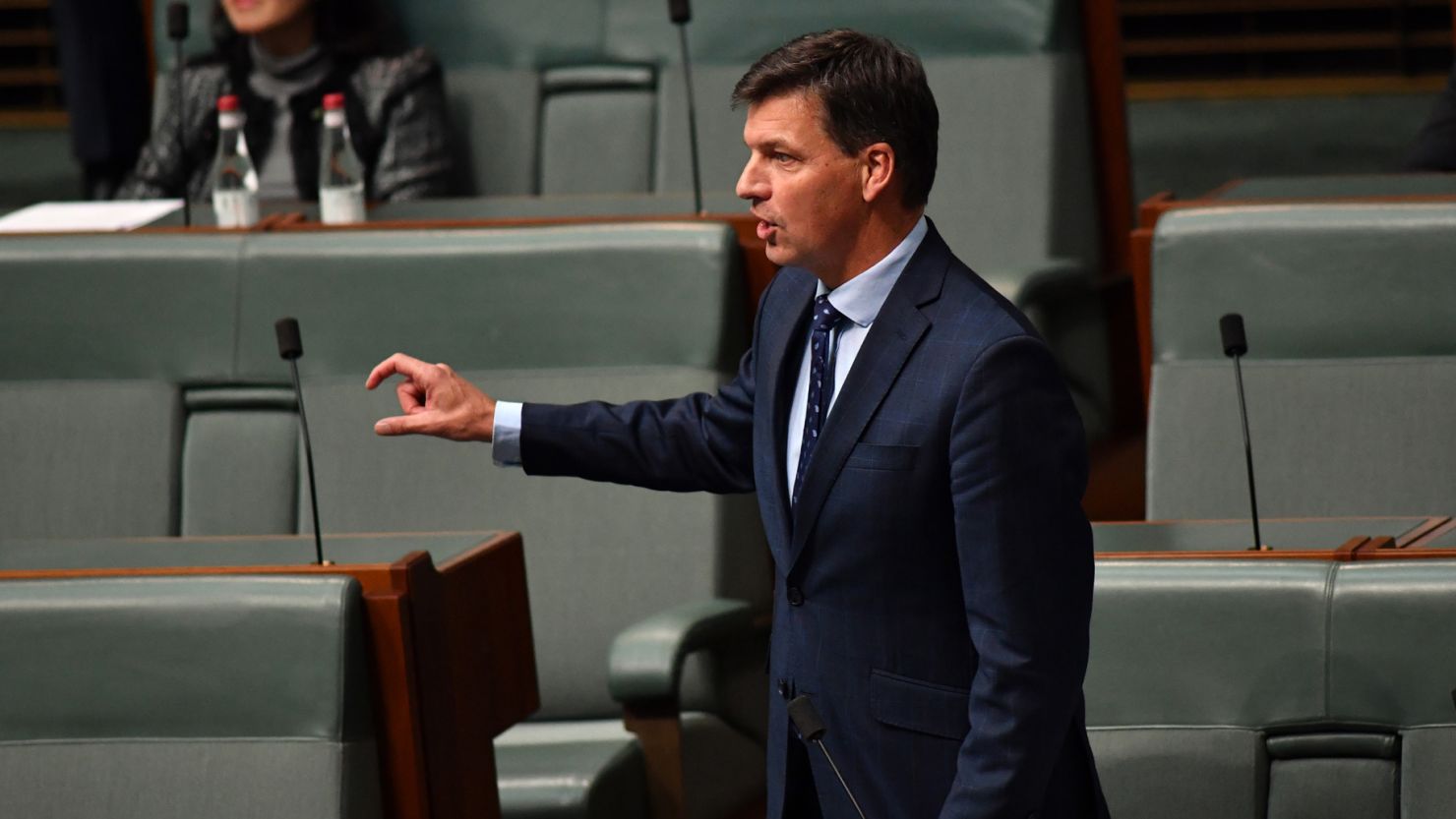 Minister for Energy Angus Taylor during Question Time in the House of Representatives at Parliament House on May 13, 2020 in Canberra, Australia.