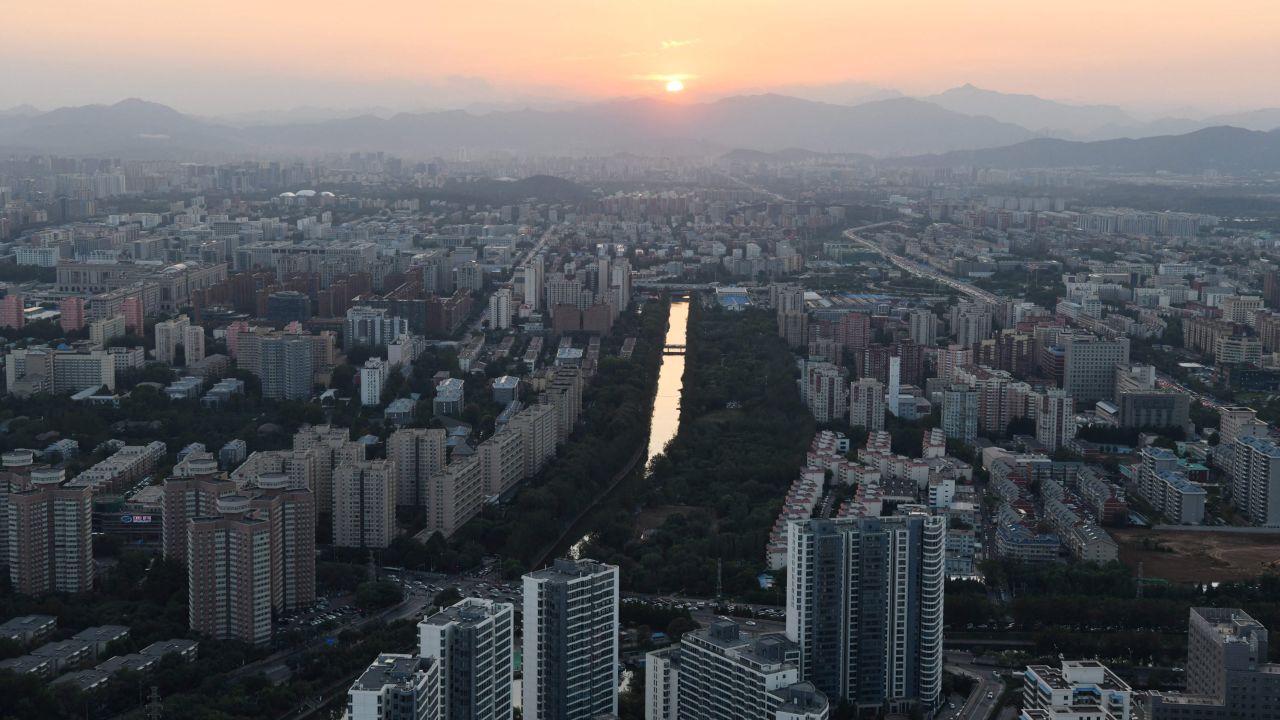 Residential buildings are seen in Beijing on September 17.