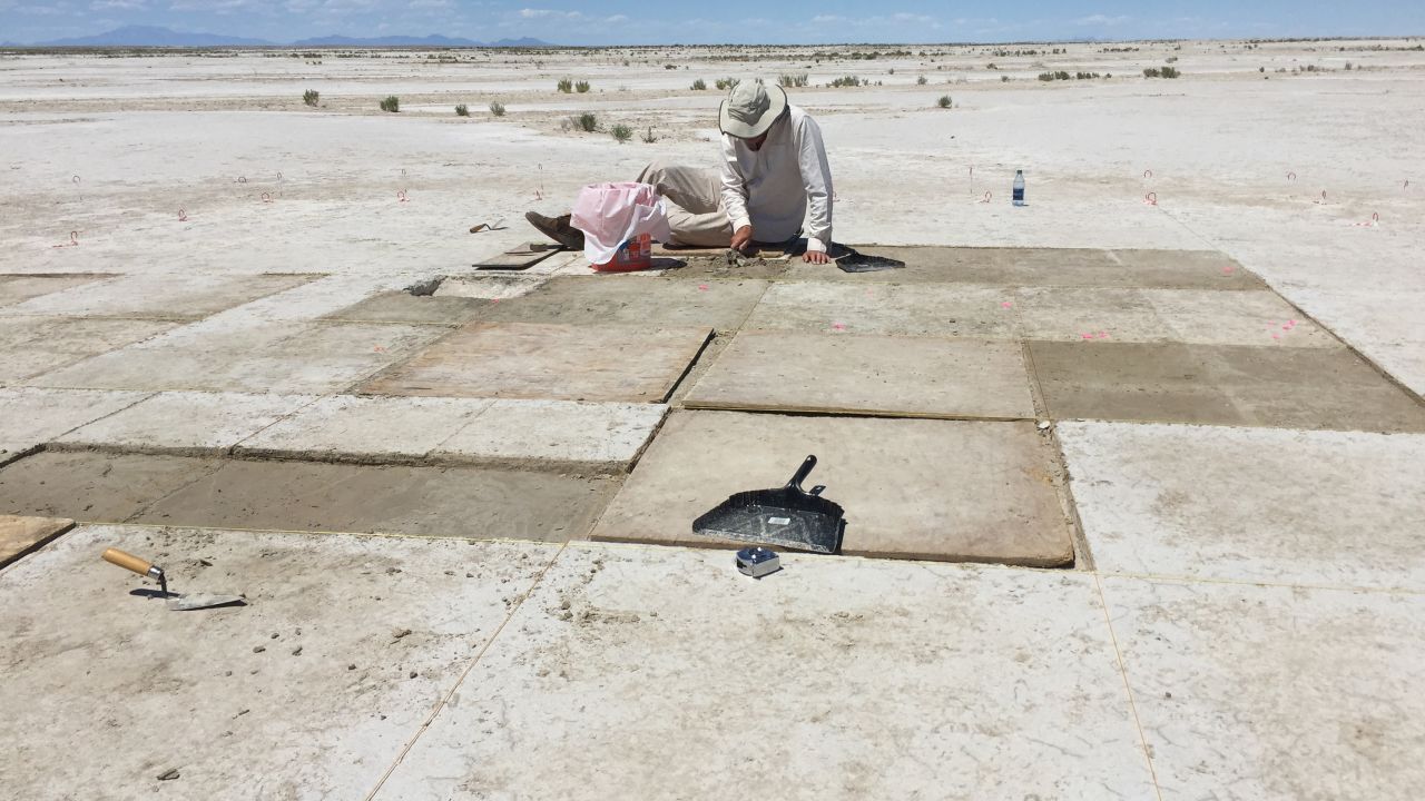 The hearth was discovered in 2015 in the Great Salt Lake Desert in Utah.