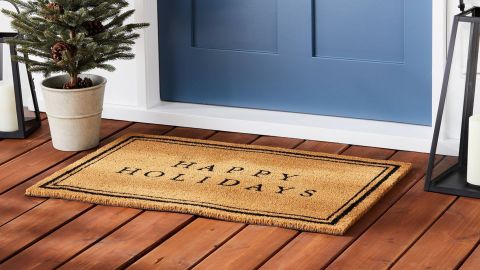 Hearth & Hand With Magnolia Happy Holidays Bordered Coir Doormat