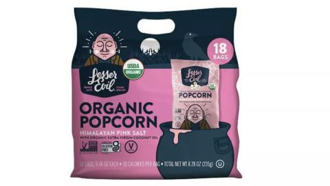 Lesser Evil Himalayan Pink Salt Popcorn, 18-Pack