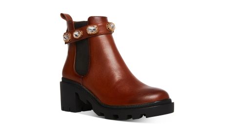 Steve Madden Women's Amulet Embellished Lug Sole Booties