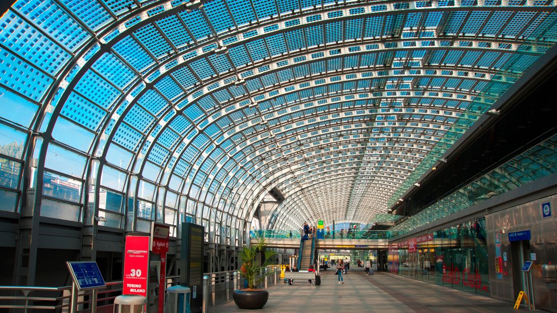 Italy's high-speed stations, like Porta Susa in Turin, are destinations in themselves.