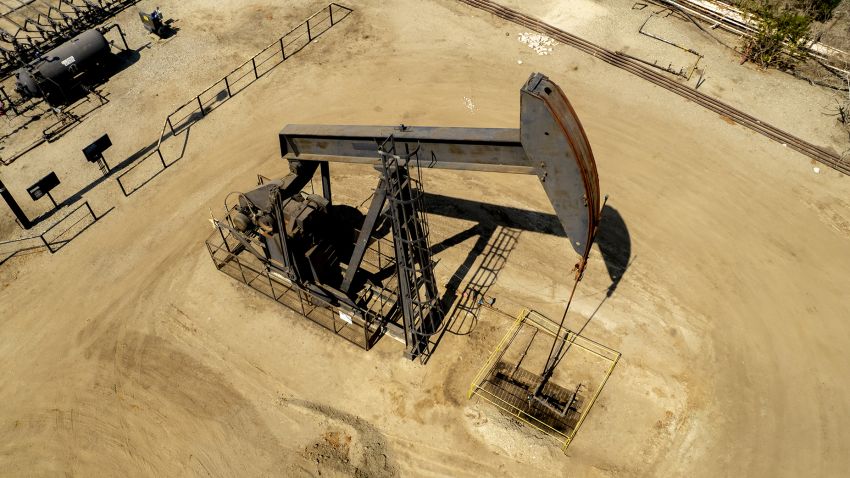 An oil pump jack operates at the Inglewood Oil Field in Culver City, California, U.S., on Sunday, July 11, 2021. Oil dipped after a two-day gain as investors assessed the demand outlook amid a resurgence of Covid-19 in many regions. Photographer: Kyle Grillot/Bloomberg via Getty Images