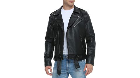Fahsyee Faux Leather Motorcycle Jacket