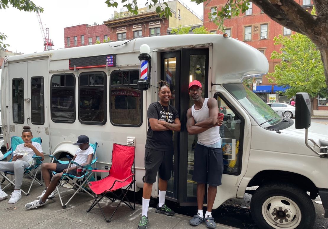 The eccentricity of the mobile barbershop helps attract new business.