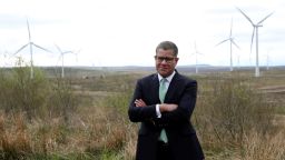 COP26 President Alok Sharma attends an event at Whitelee Windfarm, with six months to go until the U.N. Climate Change Conference, on May 14, 2021 near Glasgow, Scotland. 