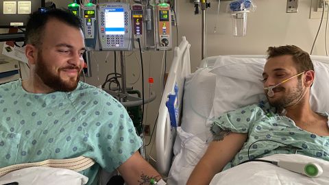 The day after their surgeries at Indiana University Health, Diaz insisted nurses take him to see his husband.