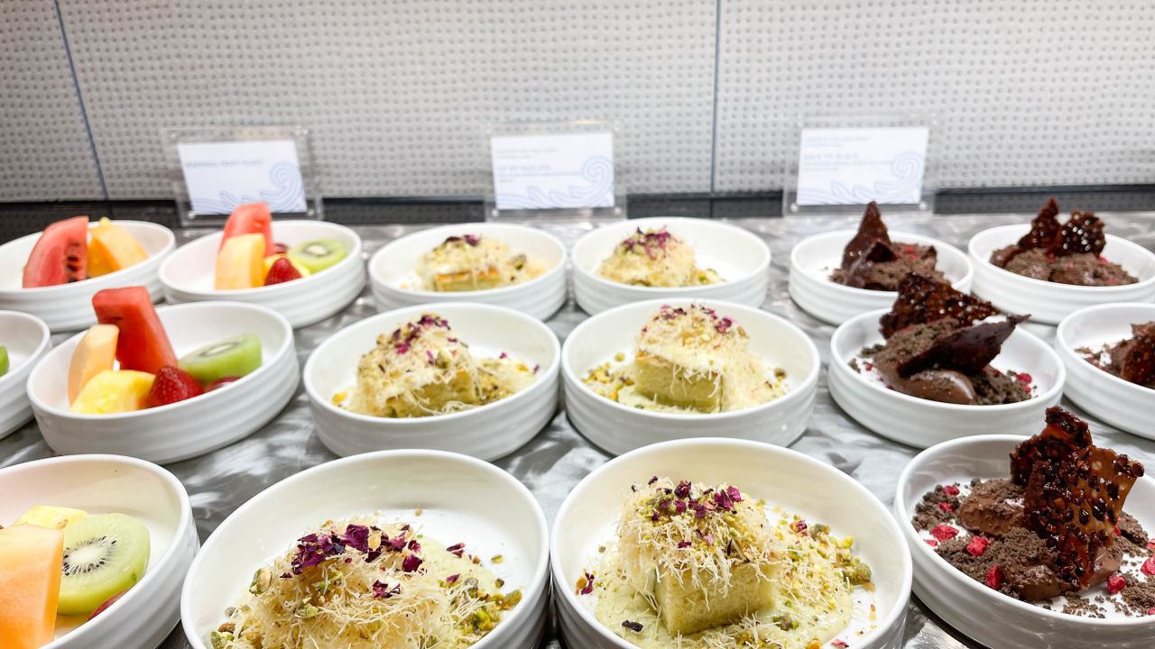 A closer look at some of the dessert options.